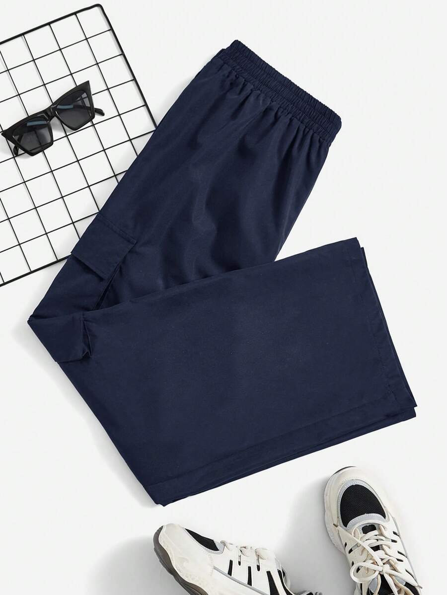 Plus Flap Pocket Side Easy Wear Cargo Pants