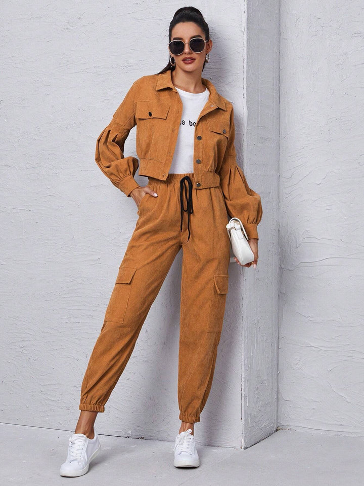 Long Sleeve Jacket With Cargo Pants