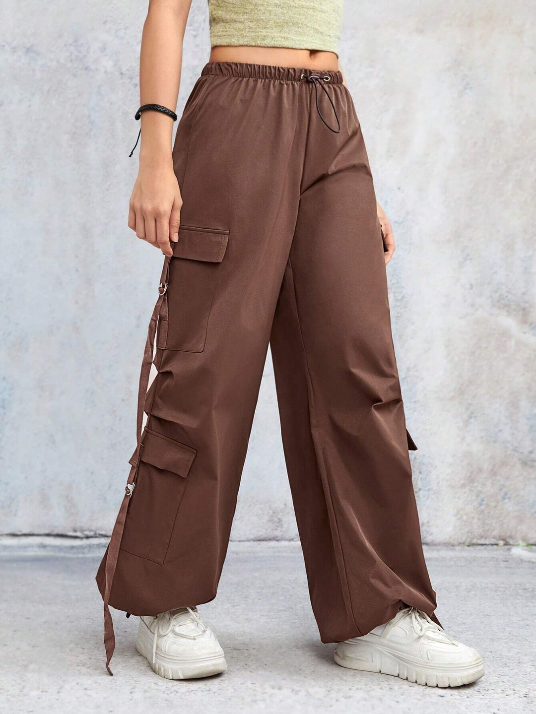 Casual Waist Flap Cargo Pants