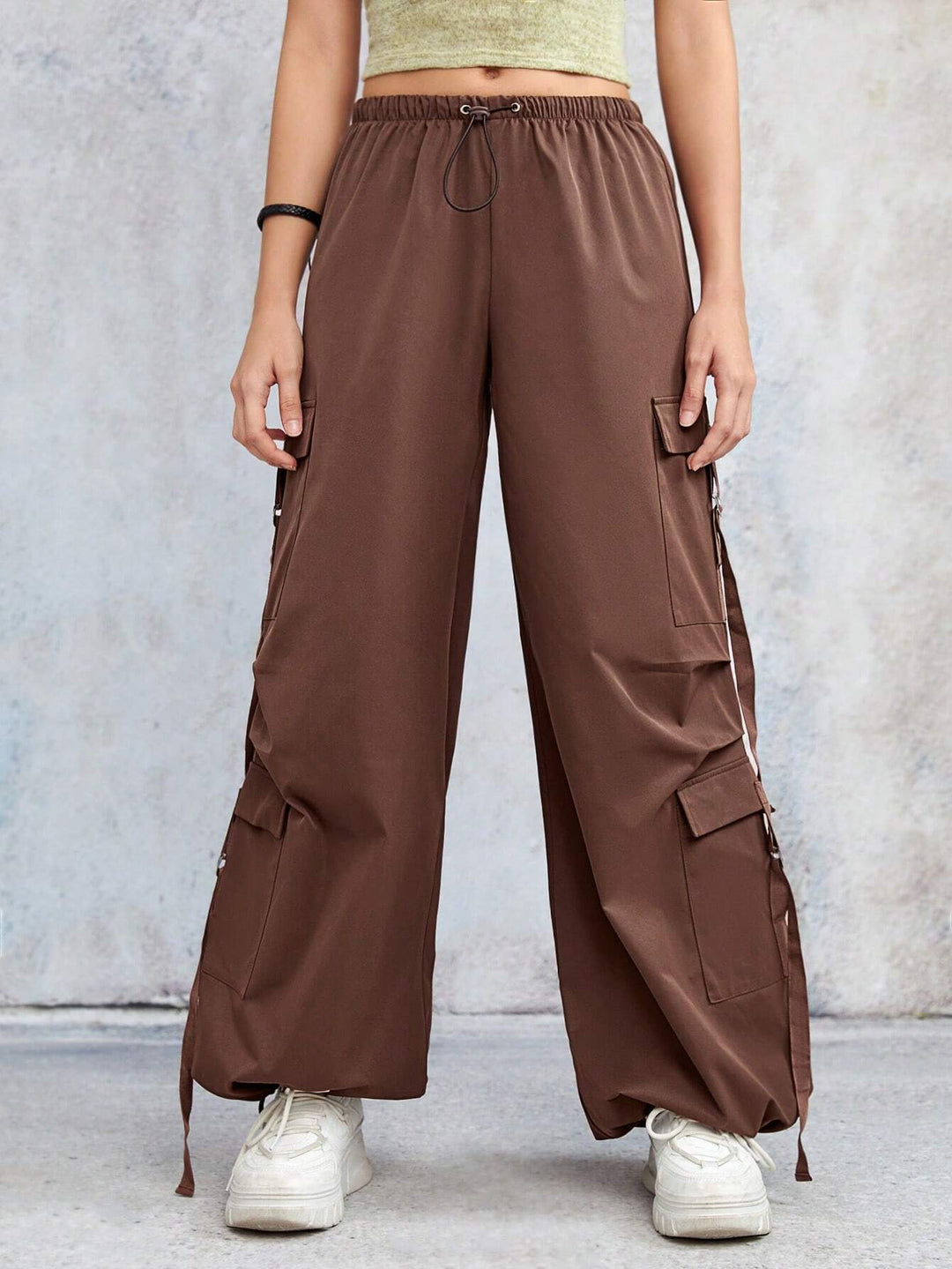 Casual Waist Flap Cargo Pants