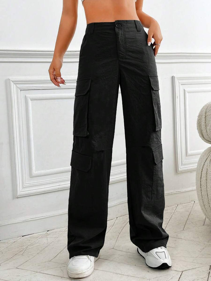 Flap Pocket Casual Cargo Pants