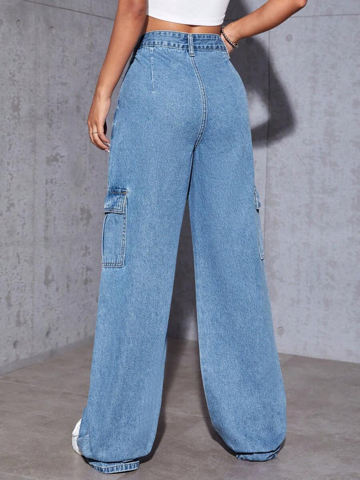 Tall Flap Pocket Cargo Jeans