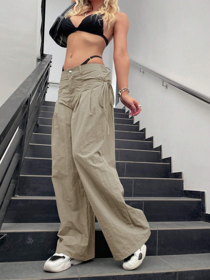 Ruched Knot Side Cargo Pants