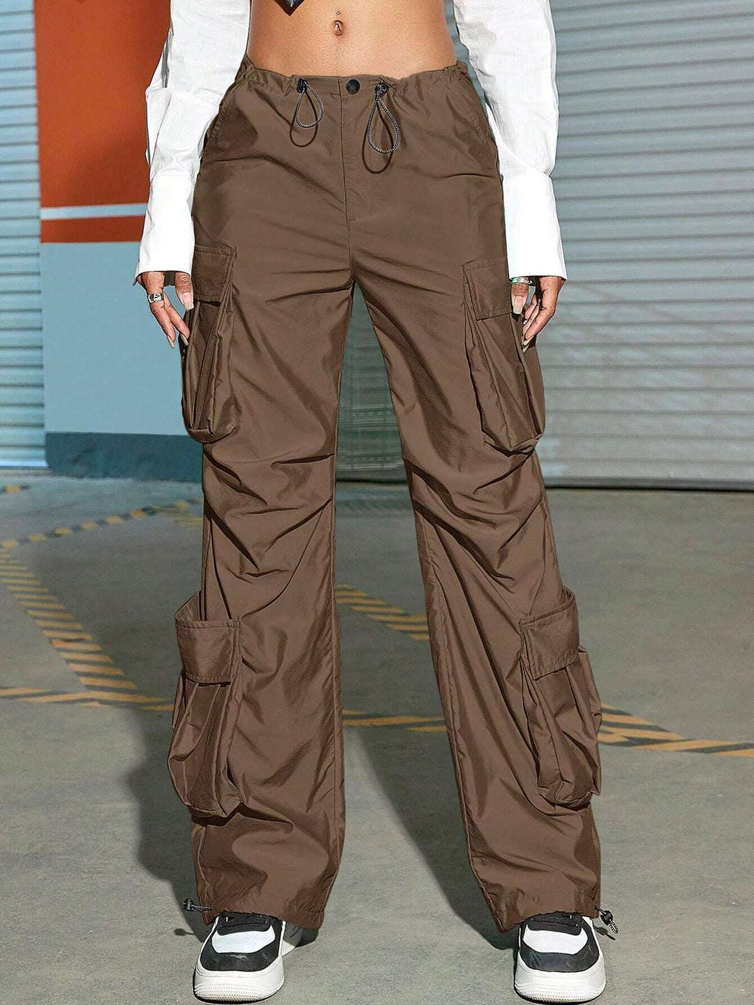 Flap Pocket Non Stretch Cargo Pants