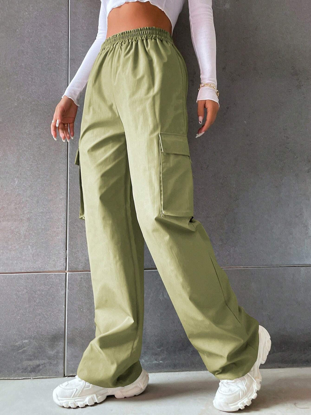 Versatile Flap Pocket Side Cargo Pants