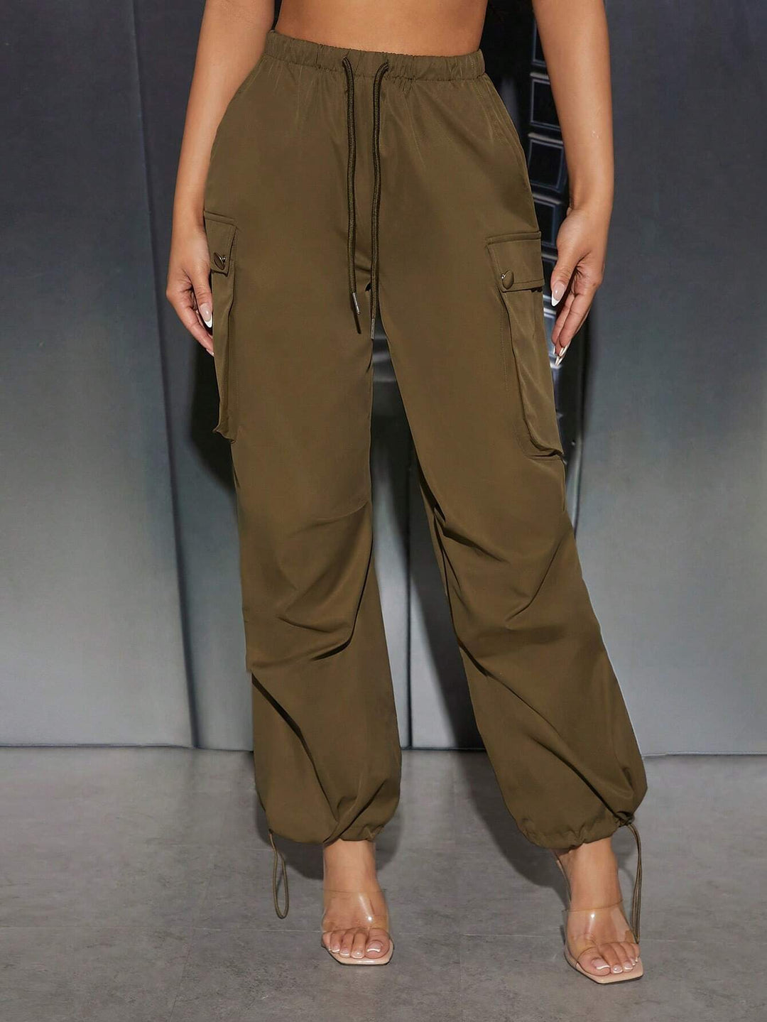 Drawstring Knot Cargo Pants