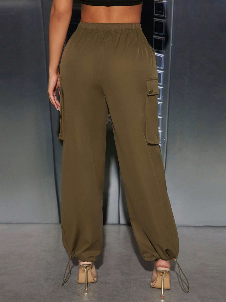 Drawstring Knot Cargo Pants