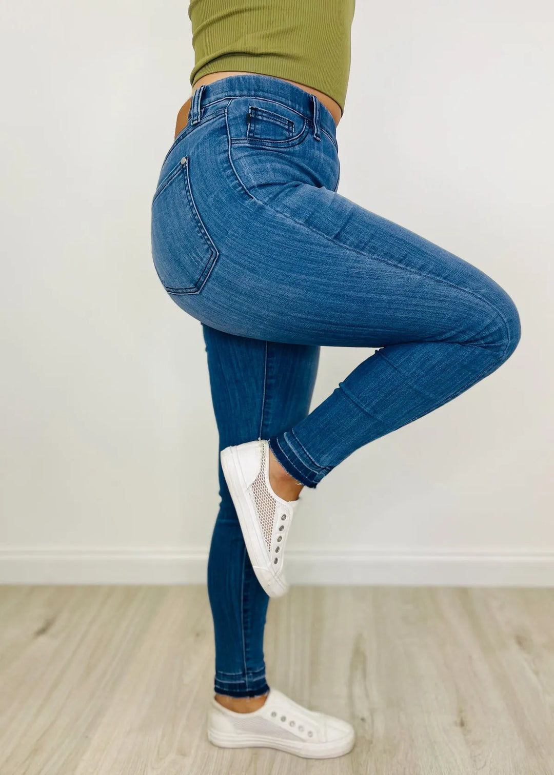 Judy Pull On Slim Denim Jeans