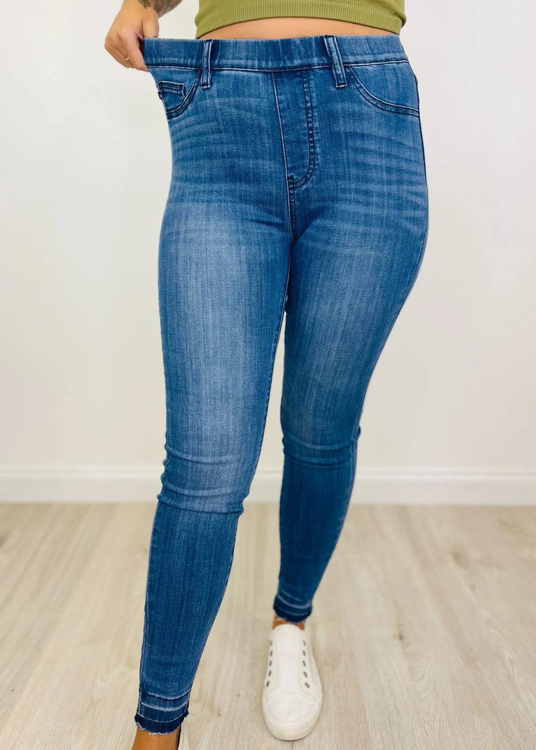 Judy Pull On Slim Denim Jeans