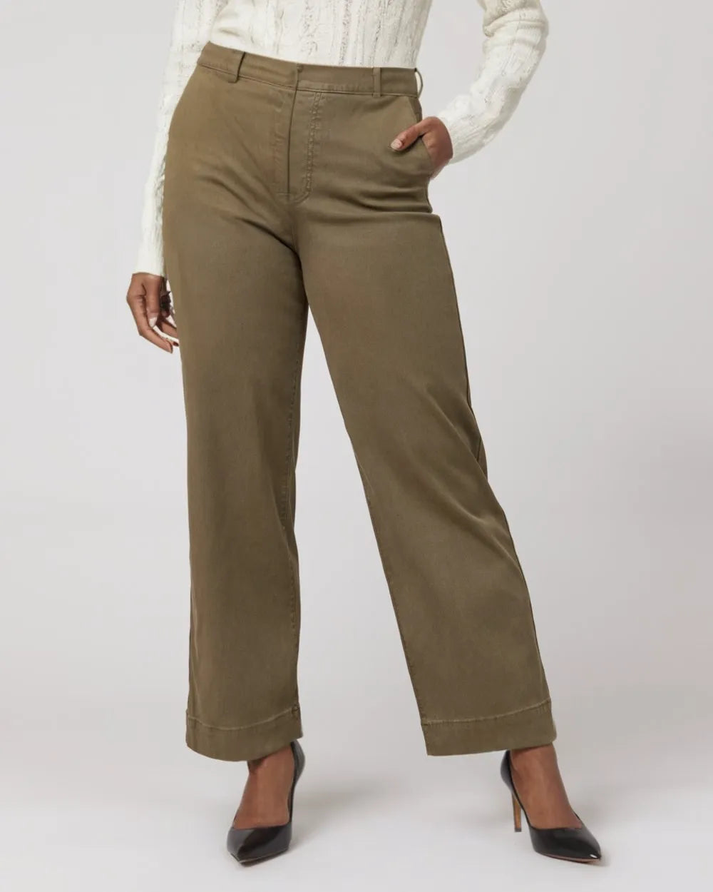 Classic Cropped Wide Pants