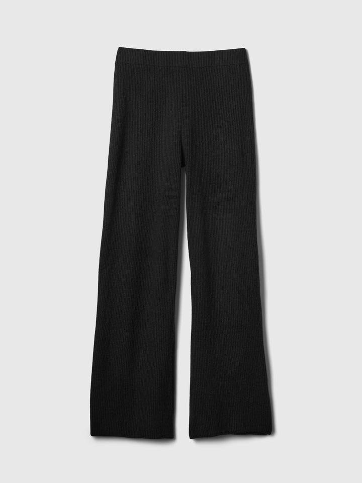 Warm Shaker Stitch Sweater Knit Pants