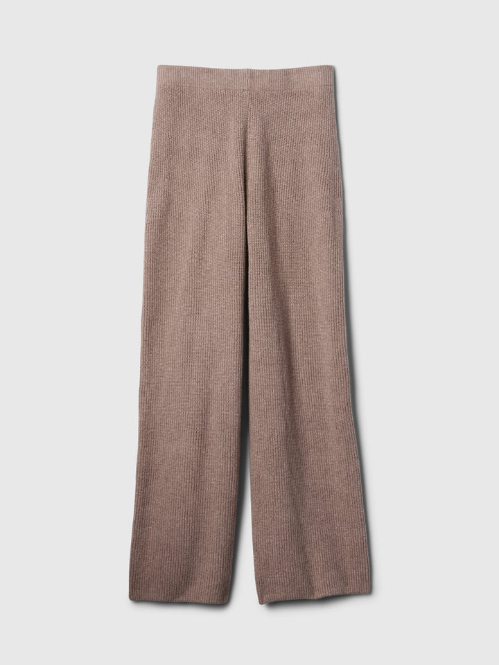 Warm Shaker Stitch Sweater Knit Pants