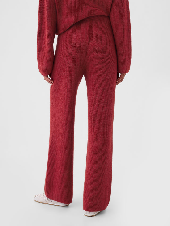 Warm Shaker Stitch Sweater Knit Pants