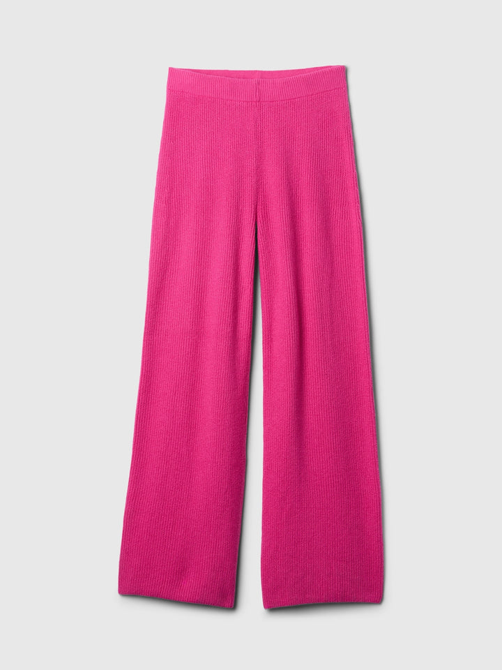 Warm Shaker Stitch Sweater Knit Pants