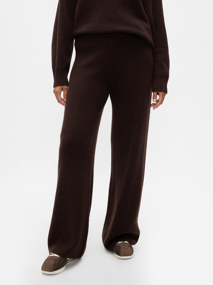 Warm Shaker Stitch Sweater Knit Pants