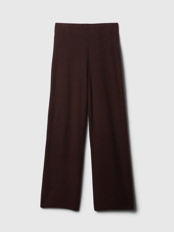 Warm Shaker Stitch Sweater Knit Pants