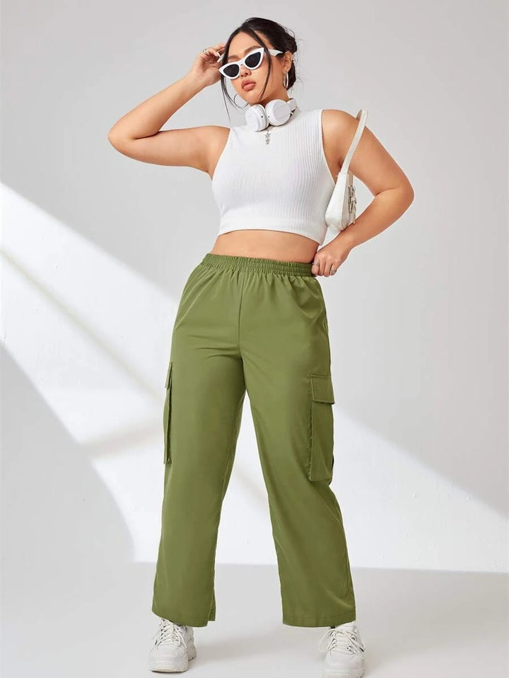 Easy Wear Flap Pocket Side Cargo Pants