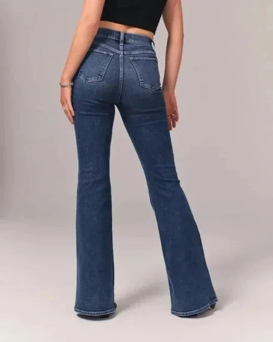 High Raised Flared Jeans With A Stretched Fit